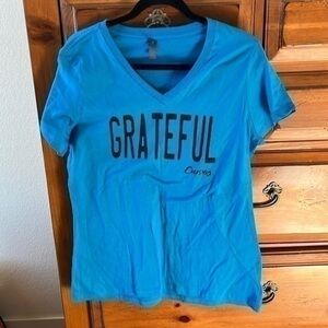 District Made Blue And Black Grateful Tee Size Large NWOT